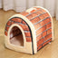 Folding Plush Dog House Puppy Pet Large Medium Indoor Dog Bed Convertible Sofa Kennel Tapisseries Pet Supplies Houses Habitats