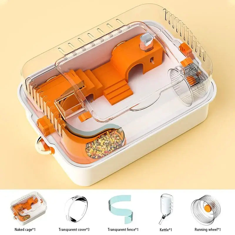 Deluxe Hamster Cage | Transparent & Accessory-RichShop the Deluxe Hamster Cage, featuring sturdy ABS, a transparent design for easy viewing, and essential accessories. Ideal for small pets.£108.90Paws Palace Stores