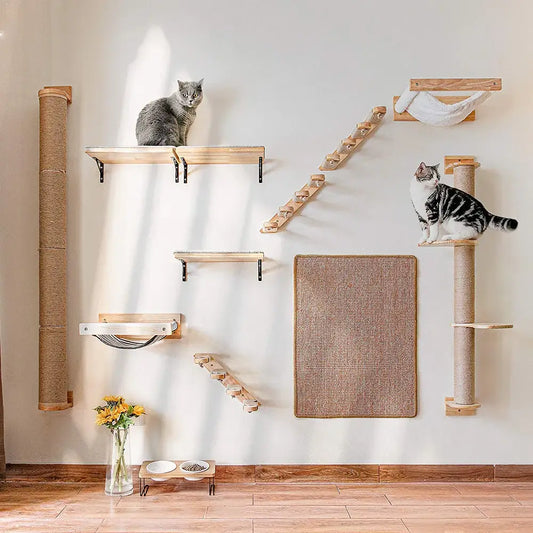 Wall-Mounted Cat Hammock | Paws Palace StoreShop the ultimate comfort for cats! Our Wall-Mounted Cat Hammock is the cozy perch your kitty deserves. Perfect relaxation spot for feline friends.£19.9