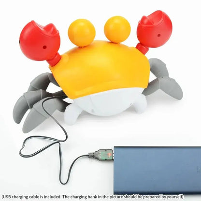 "Sensing Crawling Crab: Enhancing Tummy Time Fun for Your Pet." Entertaining Playtime: Keep your pet entertained for hours with the engaging movements and sounds of the Sensing Crawling Crab. Sensory Experience: With its vibrant colors, intriguing movemen