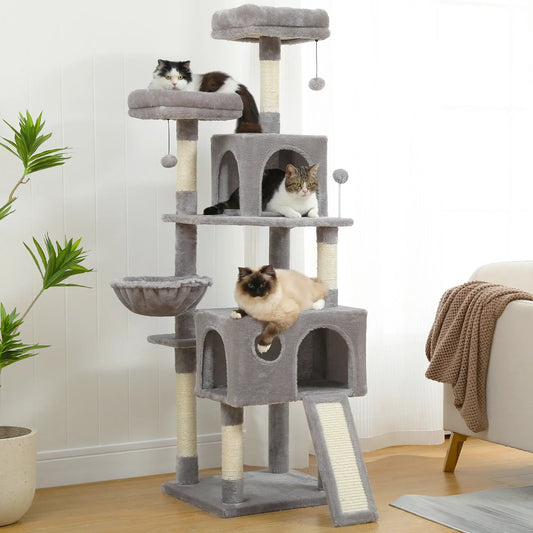 Paws Palace: Top Tier Multi-Level Cat Tree for PlayElevate playtime with Paws Palace Cat Tree. Cozy perches & sturdy climb for endless fun. Ideal cat furniture for your pet's adventures!£53.9