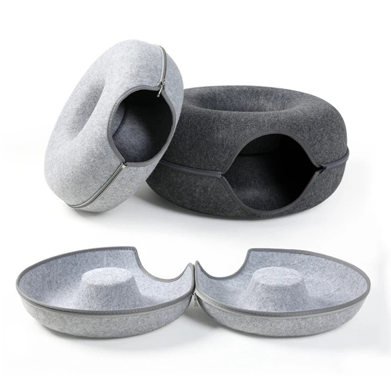 Donut Cat Tunnel Interactive Play Toy - Cat Bed#CatBed,#CatTunnel,#DonutCatToy,#DurableCatToy,#FoldableCatTunnel #PetPlayToy,#IndoorCatToy,#InteractiveCatBed,#PetPlayToy£31.9