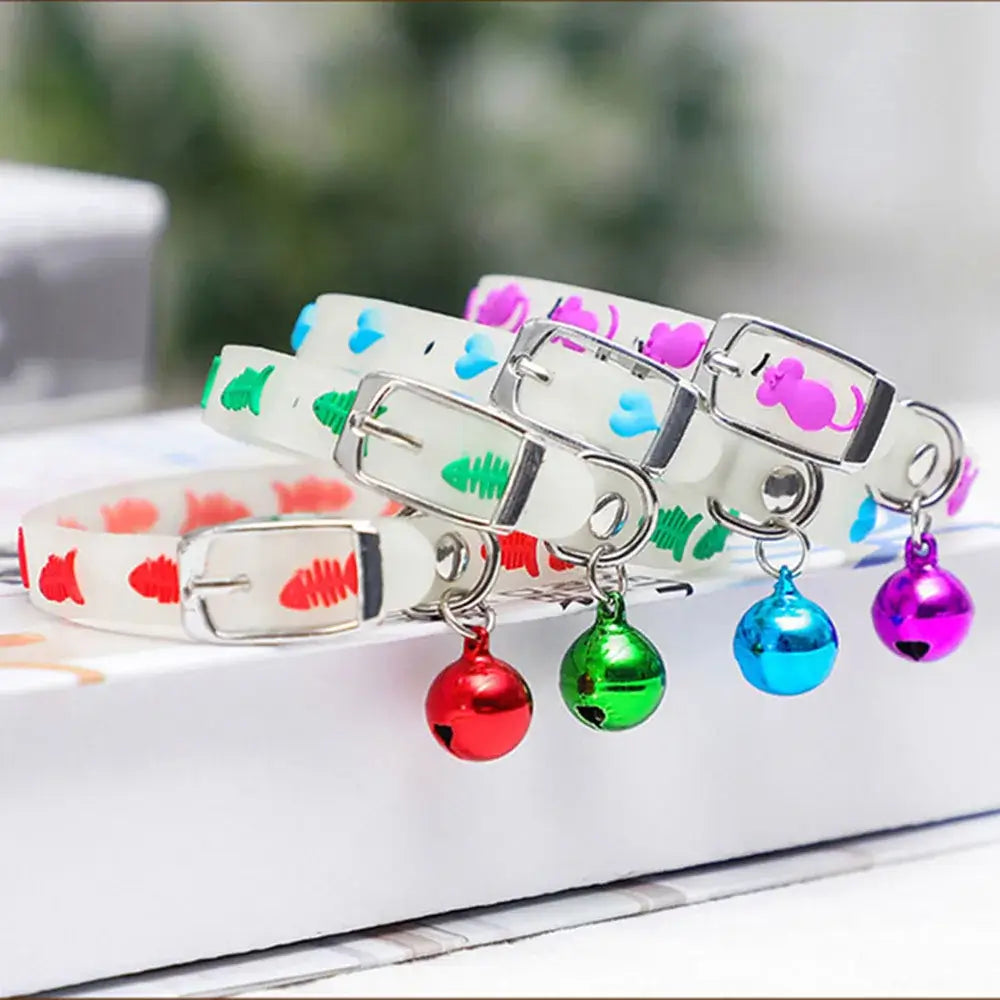 Luminous Cat Necklace Collar with Anti-Loss Bell | Paws Palece Store"Shine Bright with Our Luminous Necklace: Glowing Collar for Small Dogs and Cats, Fluorescent Silicone with Anti-Loss Bell, Essential Pet Accessories!" free delivery£4.90#AntiLossBell,#Ca