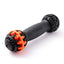 Ultra durable orange and black rubber pet food leakage toy for aggressive chewers.