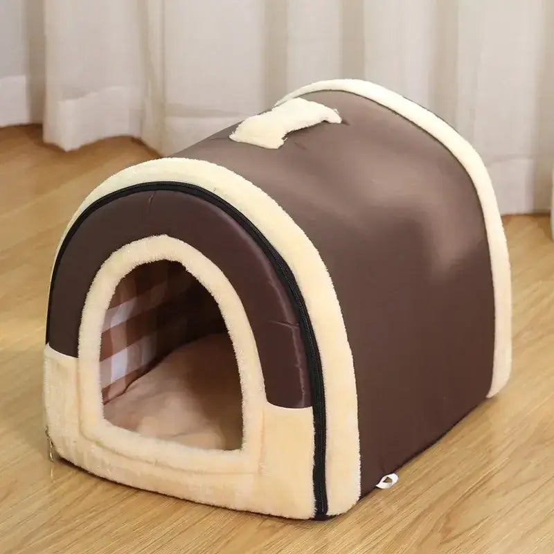 Folding Plush Dog House Puppy Pet Large Medium Indoor Dog Bed Convertible Sofa Kennel Tapisseries Pet Supplies Houses Habitats