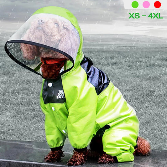 Dog Raincoat Dog Face Jumpsuit Waterproof Jacket for Dogs£8.9