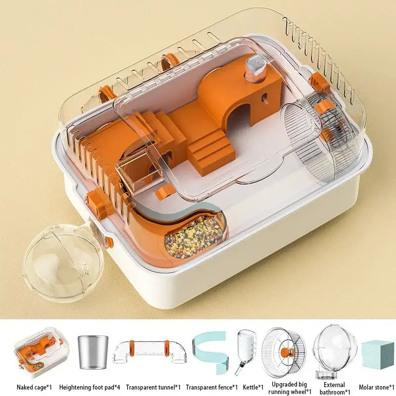 Deluxe Hamster Cage | Transparent & Accessory-RichShop the Deluxe Hamster Cage, featuring sturdy ABS, a transparent design for easy viewing, and essential accessories. Ideal for small pets.£137.90Paws Palace Stores