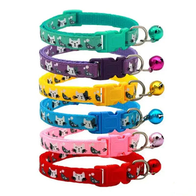 Vibrant Adjustable Collar with Colorful Cats Pattern"Add Color to Your Pet's Style: Adjustable Dog and Cat Collar with Colorful Cats Pattern and Bell, Perfect for Puppies, Kittens, and Small Animals!" Free Delivery.£6.90#AdjustableCollarHarness,#Adjustabl