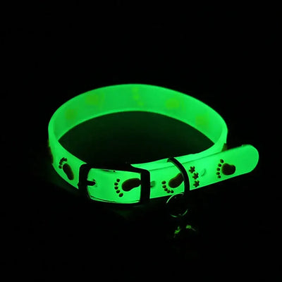 Luminous Cat Necklace Collar with Anti-Loss Bell | Paws Palece Store"Shine Bright with Our Luminous Necklace: Glowing Collar for Small Dogs and Cats, Fluorescent Silicone with Anti-Loss Bell, Essential Pet Accessories!" free delivery£4.90#AntiLossBell,#Ca