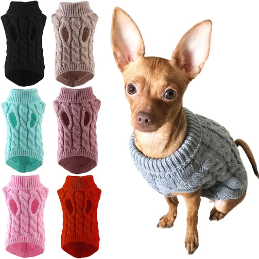 Small Dog Sweaters for Winter - Warm Pet Turtleneck#ComfortableDogClothing,#CozyPetWear,#DogApparel,#SmallDogSweater,#WarmDogSweater£10.9