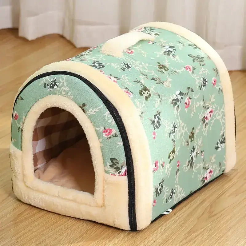 Folding Plush Dog House Puppy Pet Large Medium Indoor Dog Bed Convertible Sofa Kennel Tapisseries Pet Supplies Houses Habitats