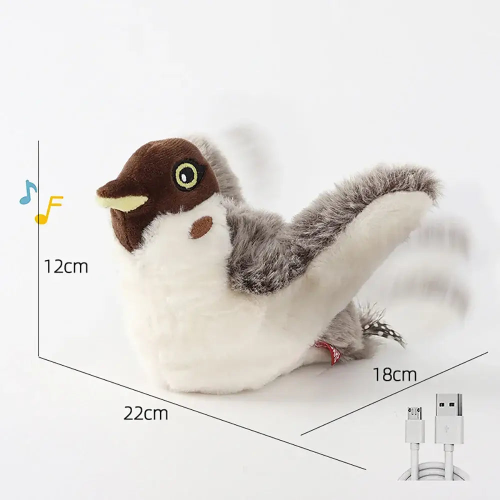 Interactive Cat Toy with Chirping Bird Sound