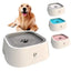 Dog and non-spill dog water bowls with floating design in gray, blue, and pink for clean and easy pet hydration.