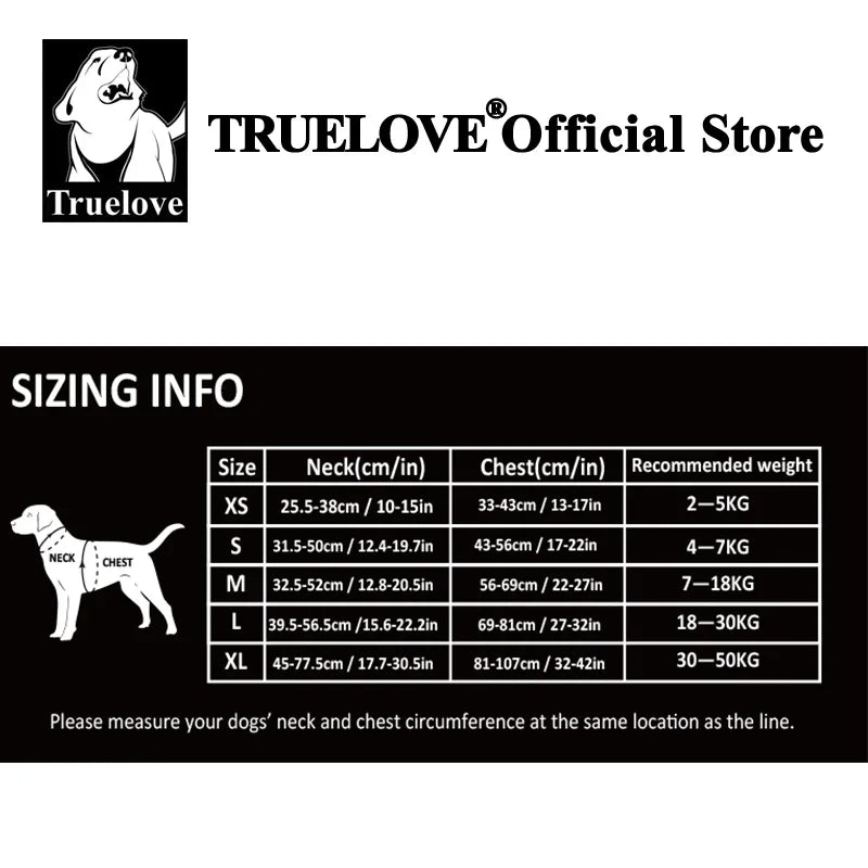 TRUELOVE No Pull Nylon Dog Harness