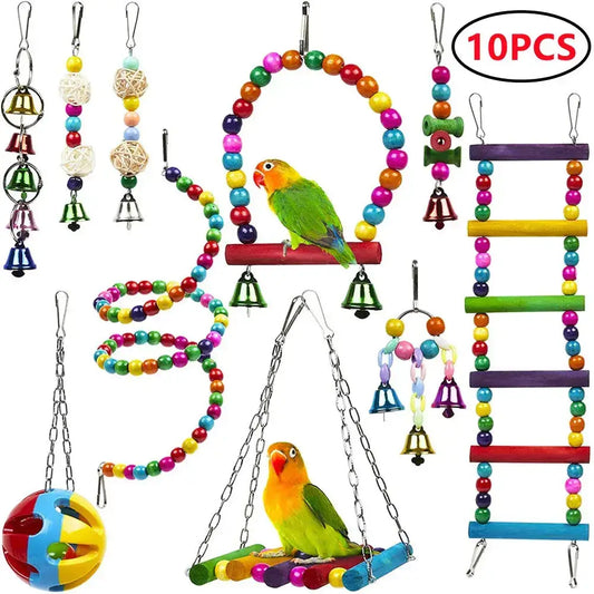 Ultimate Parrot Playhouse Set - Engage & TrainElevate your parrot's fun with our Playhouse Set! Swings, chews & ladders for endless entertainment & training.£17.9
