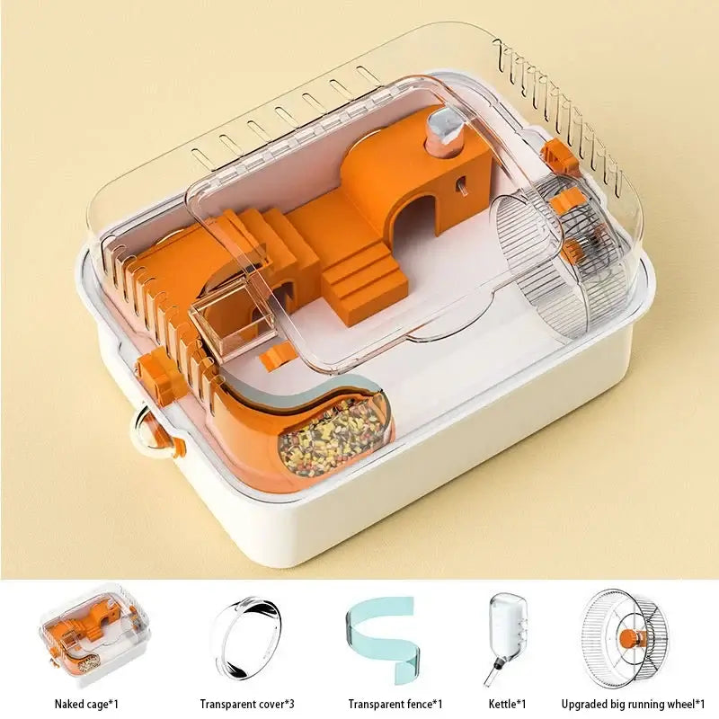 Deluxe Hamster Cage | Transparent & Accessory-RichShop the Deluxe Hamster Cage, featuring sturdy ABS, a transparent design for easy viewing, and essential accessories. Ideal for small pets.£120.90Paws Palace Stores