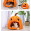 Halloween Pumpkin Cat Pet House - Cozy & Warm