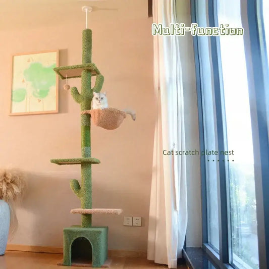 Cactus Cat Tree Tower: 5-Layer Climbing & Fun, Free DeliveryElevate your cat's playtime with our Cactus Cat Tree Tower, featuring 5 layers, a hammock, scratching post & more. Ideal for indoor fun. Free Delivery.£160.9