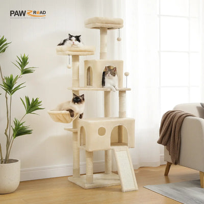 Paws Palace: Top Tier Multi-Level Cat Tree for PlayElevate playtime with Paws Palace Cat Tree. Cozy perches & sturdy climb for endless fun. Ideal cat furniture for your pet's adventures!£53.9