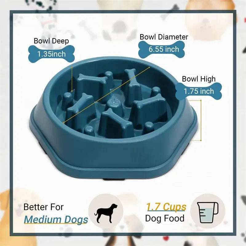 Dog Slow Feeder Bowl: Healthy Diet Pet Feeding£7.9