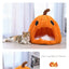 Halloween Pumpkin Cat Pet House - Cozy & Warm