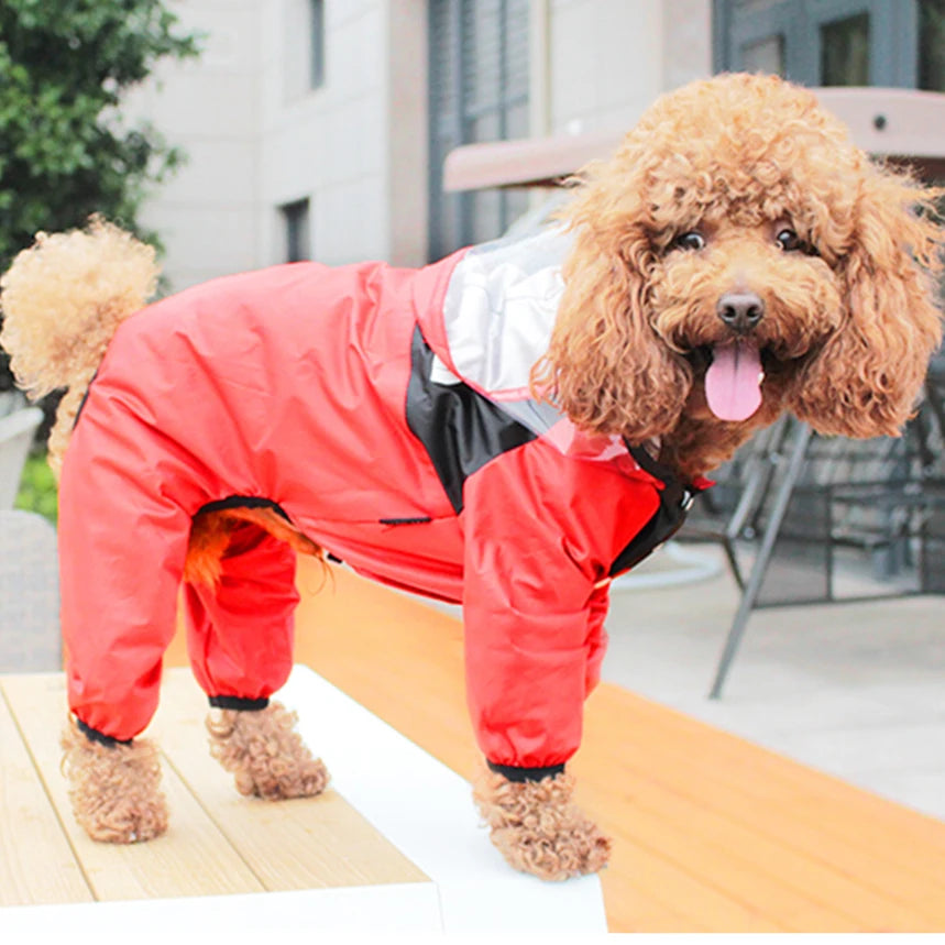 Dog Raincoat Dog Face Jumpsuit Waterproof Jacket for Dogs£8.9
