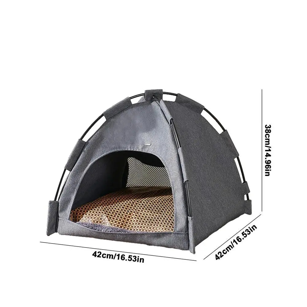 Washable Pet Teepee Tent - Cats & Dogs House#CozyPetTent,#DecorativePetHouse,#DurablePetHouse,#EasyToCleanPetTent,#PetSanctuary,#PetTeepee,#WashablePetTent£26.9