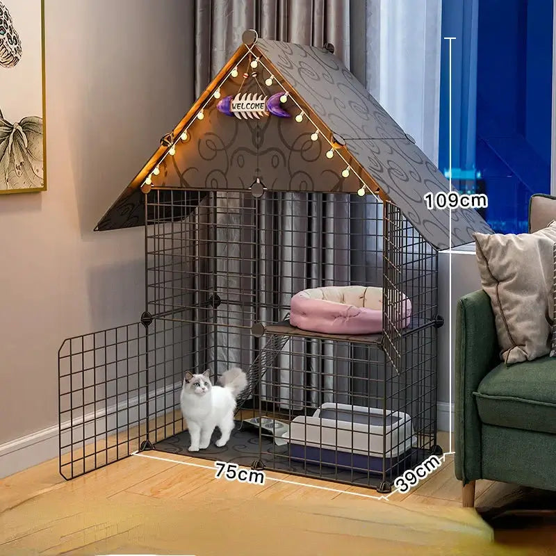 Oversized Pet Kennel Villa for Cats