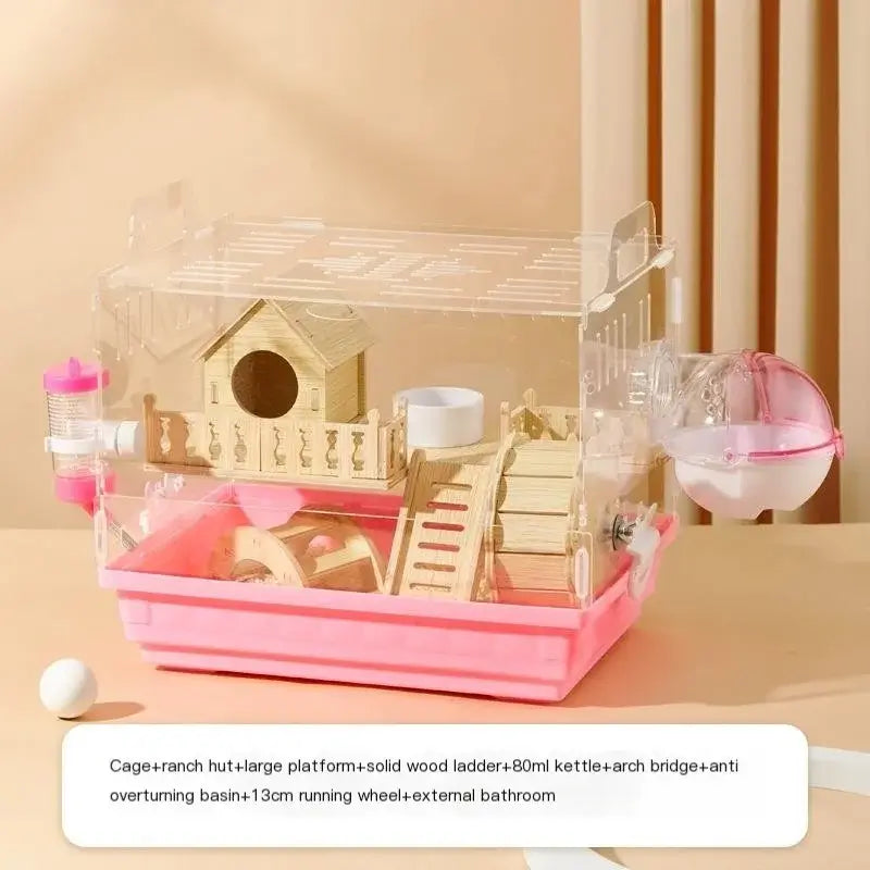 Luxurious Large Hamster Log Cage, Multi-Level NestElevate your hamster's habitat with our spacious, two-floor log cage. Perfect for exploration, sleeping, and play. Free delivery.£103.90Paws Palace Stores