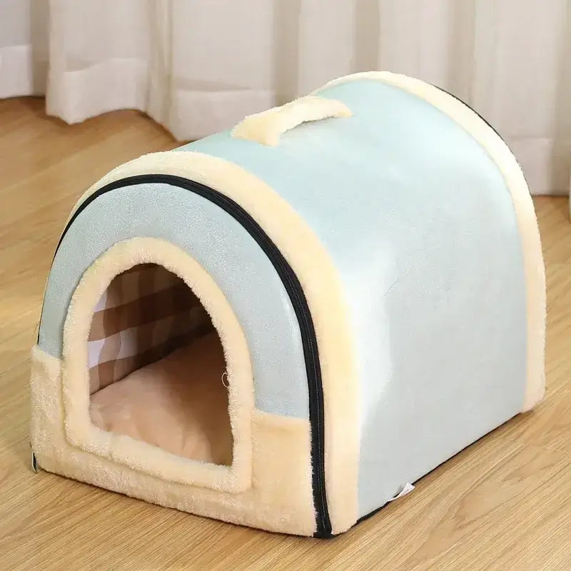 Folding Plush Dog House Puppy Pet Large Medium Indoor Dog Bed Convertible Sofa Kennel Tapisseries Pet Supplies Houses Habitats