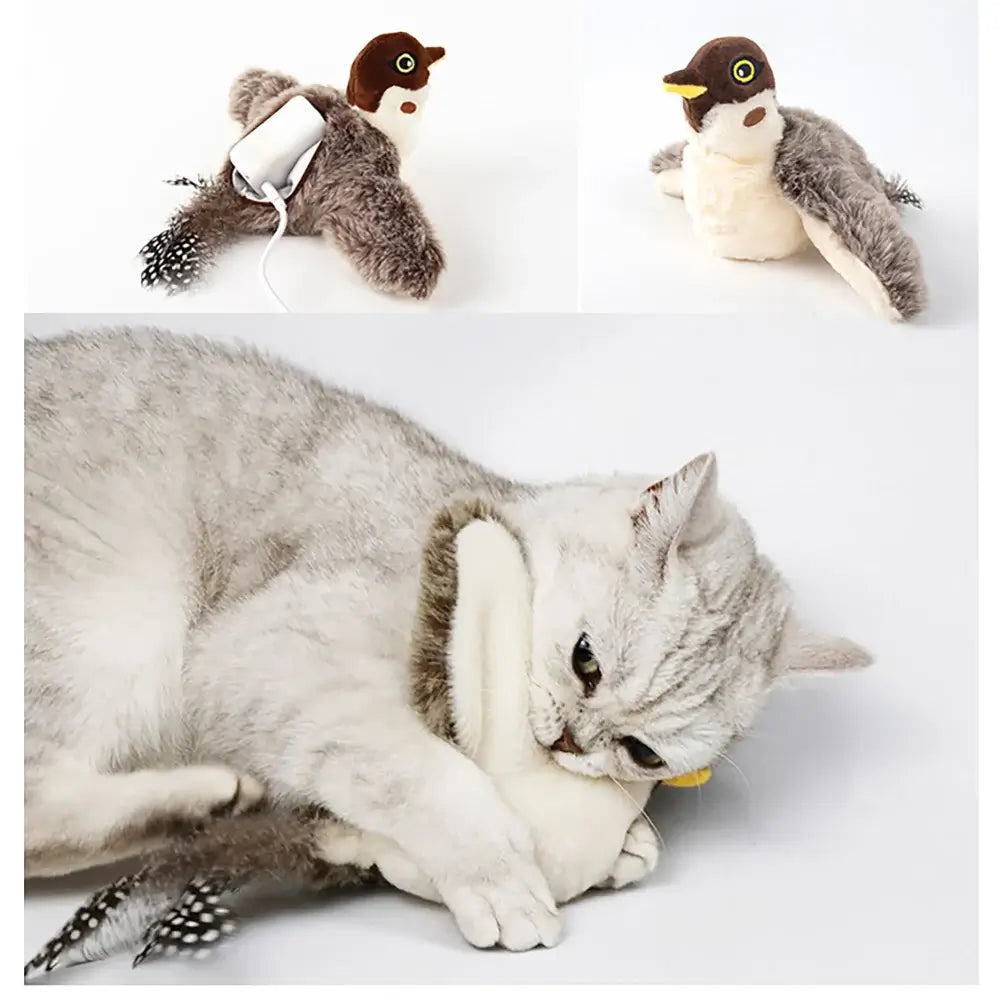 Interactive Cat Toy with Chirping Bird Sound