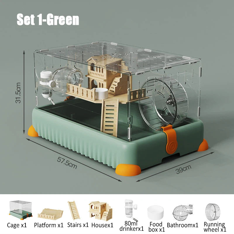 Acrylic Transparent Hamster Cage - Small Pet Breeding Box£198.9