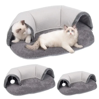 Discover the ultimate multifunctional cat toy! This interactive pet cat tunnel also serves as a bed, house, and training toy. Perfect for playful kittens.