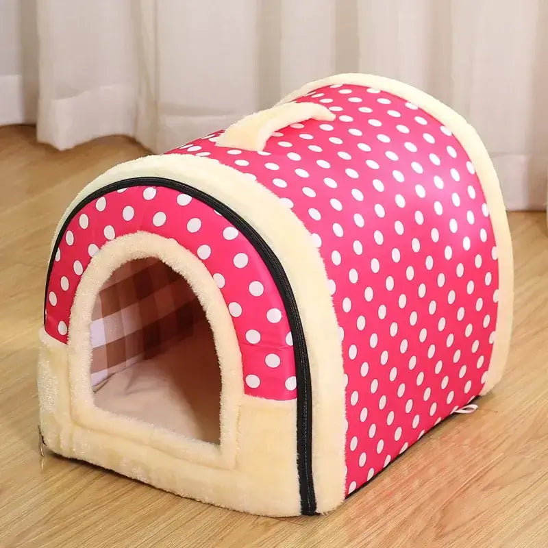 Folding Plush Dog House Puppy Pet Large Medium Indoor Dog Bed Convertible Sofa Kennel Tapisseries Pet Supplies Houses Habitats