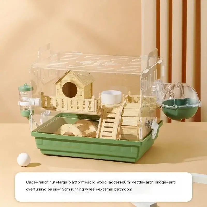 Luxurious Large Hamster Log Cage, Multi-Level NestElevate your hamster's habitat with our spacious, two-floor log cage. Perfect for exploration, sleeping, and play. Free delivery.£103.90Paws Palace Stores