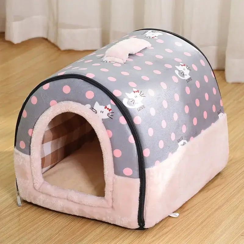 Folding Plush Dog House Puppy Pet Large Medium Indoor Dog Bed Convertible Sofa Kennel Tapisseries Pet Supplies Houses Habitats