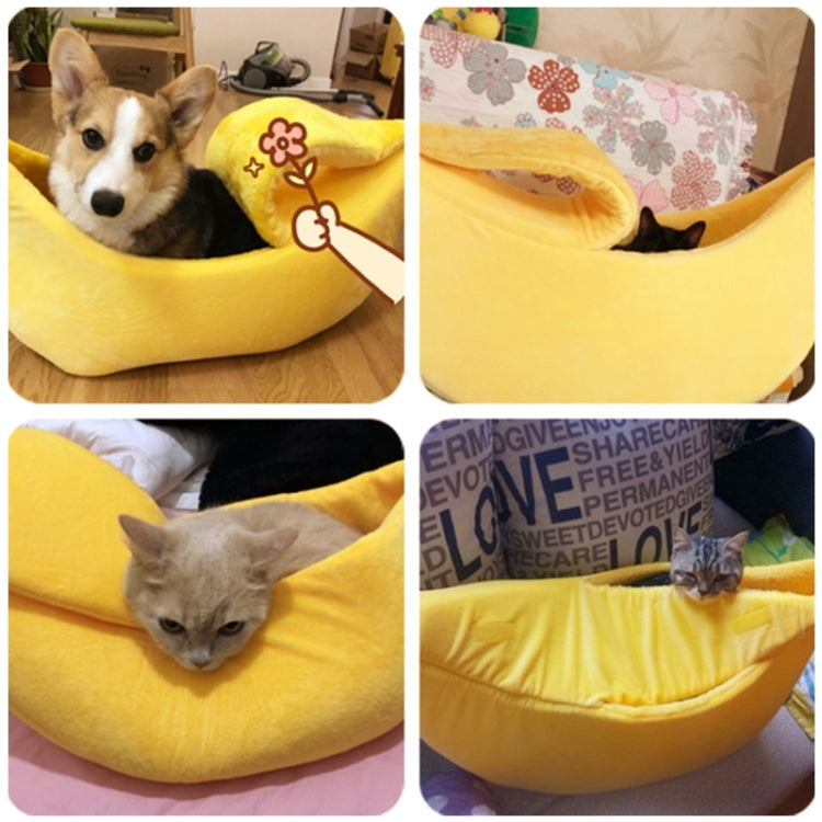 Creative Kennel Banana Shape Cat Litter Winter Warm Pet Nest, XL