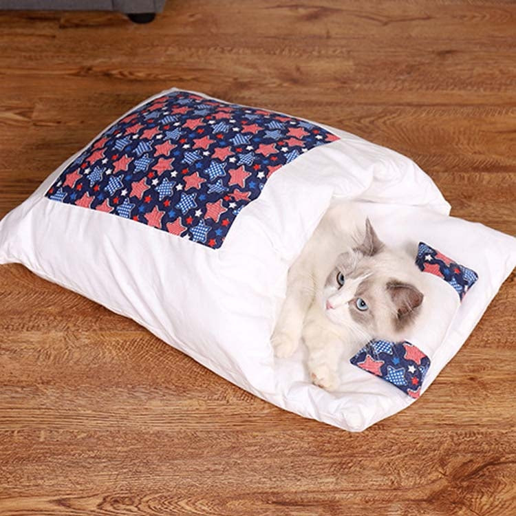 Closed Removable and Washable Cat Litter Sleeping Bag Winter Warm Dog Kennel, S