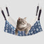 PE-160 Canvas Hanging Cat Cage Hammock Adjustable Length Swing Pet Nest, L