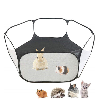Portable Small Animal Game Fence Folding Outdoor Interior Pet Tent, Blue Opp Bag, Black Opp Bag, Pink Opp Bag