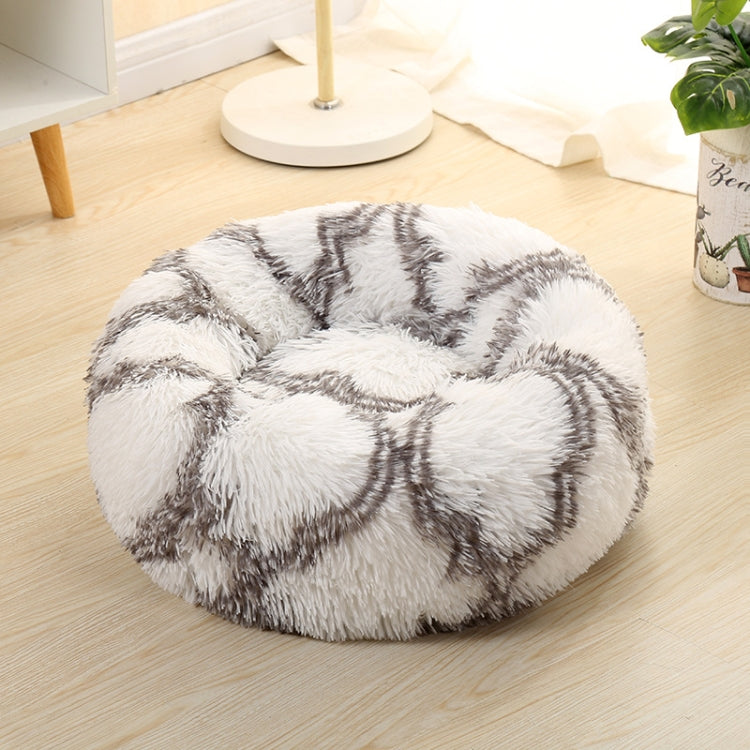Long-haired Round Pet Kennel Warm Pet Bed, 60cm