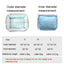 Size measurement comparison for pet bed with outer and inner dimensions in S, M, L sizes, showing detailed dimensions.