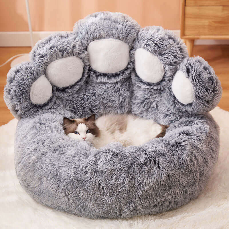 Bear Paw Pet Bed - Ultimate Comfort for Your PupShop the coziest bear paw-shaped pet bed. Perfect dreamland for pets. Plush, comfy, & designed for your pet's well-being. £56.90"Tags: #PetBed #CozyComfort #BearPawBed #OrthopedicSupport #ThermalRegulation #