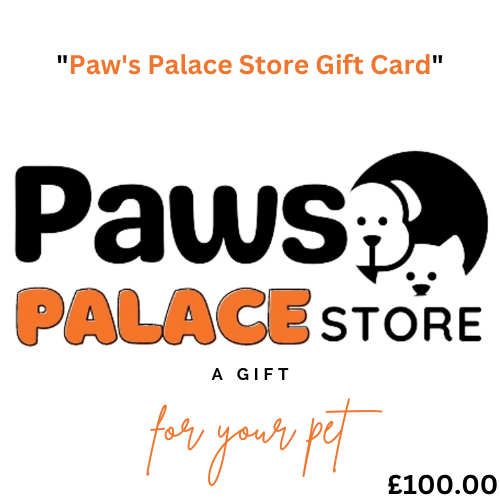 Paw's Palace Gift Card - Perfect Pet Lover PresentDelight any pet owner with a Paw's Palace Store Gift Card! Ideal for dog, cat, or critter lovers wanting to spoil their pets.£10.0