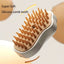 Cat steam brush with super soft silicone comb teeth for easy grooming and detangling.